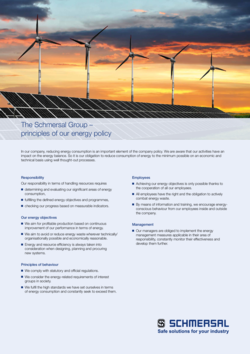 Principer för vår energipolicy och miljöskydd